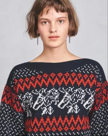 바토너 노르딕 스웨터 유나이티드 애로우즈 울 100%