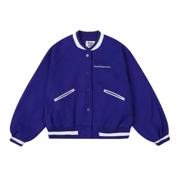 Rest&recreation 퍼플 바시티 자켓 버튼식