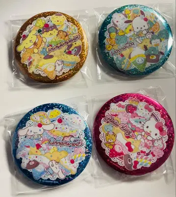 산리오 키라키라 BIG 캔뱃지 키티 시나몬 포차코 푸딩