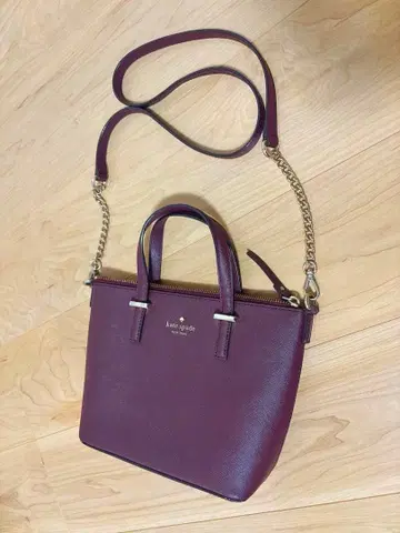 케이트 스페이드 숄더백 와인 레드