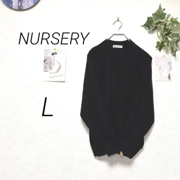 10509 NURSERY  니트 가디건 L 무지 울 혼방