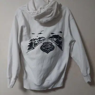 후드 부착 후드티 백 프린트