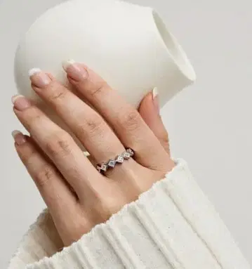 다이아몬드 컷 실버 반지