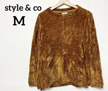style & co 브라운 벨로아 니트 [ M ] 상의 따뜻한 겨울 의류