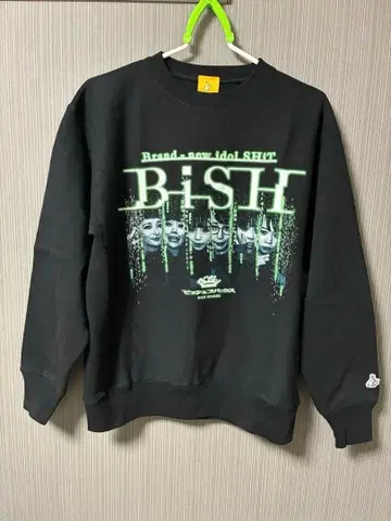 BiSH 그래픽 프린트 맨투맨 블랙 (M)