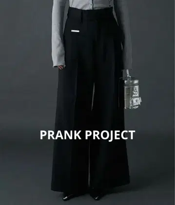PRANK PROJECT 로우 크로치 와이드 팬츠 슬랙스 블랙 38