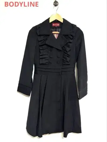 바디라인 BODYLINE 고스로리 프릴 백 리본 롱 자켓