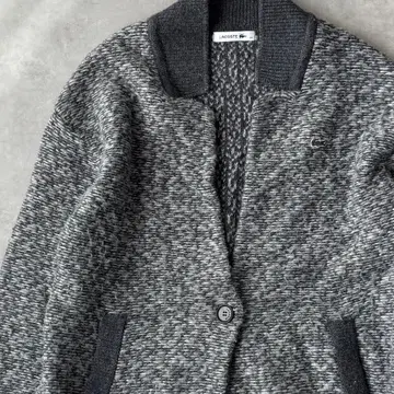 15047 LACOSTE 자수 악어 로고 가디건 코트