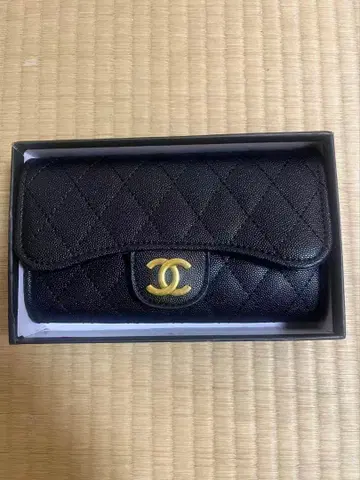 블랙 가죽 장지갑