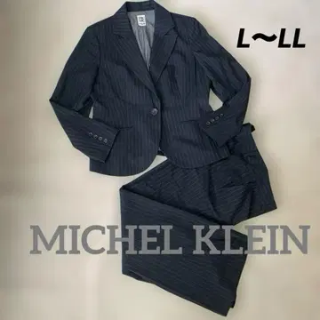 새상품급 미쉘클랑 수트 셋업 1버튼 플레어 팬츠 블랙 L