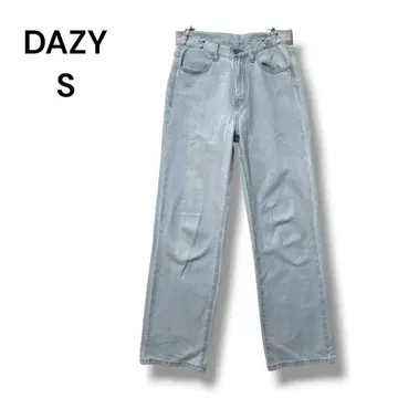 데이지 데님 하이 와이드 S 허리 조절 라이트 블루