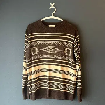 BMING 에스닉 니트 스웨터 M 사이즈 남성용 beams 보더