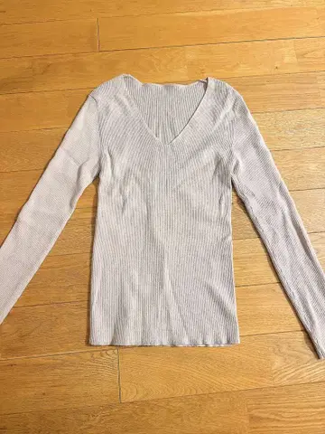 인기 라운지 드레스 Loungedress V넥 니트 리브