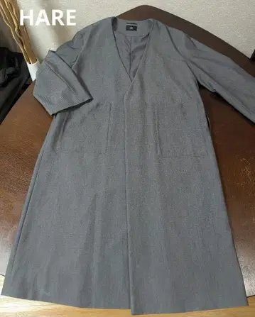 HARE 롱 노카라 코트