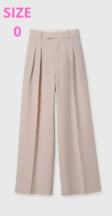 anuans 미드웨이트 투 턱 와이드 팬츠 0 핑크