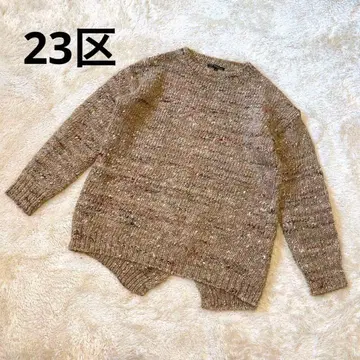 23구 울 알파카 실크 두꺼운 원단 니트 38 스웨터 브라운