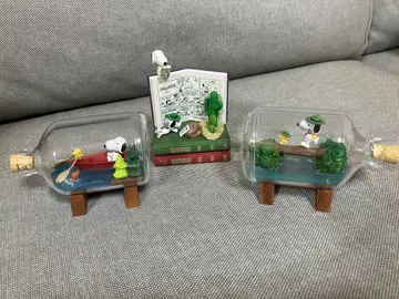 스누피 보틀십 피규어 리멘트 테라리움 북 스파이크