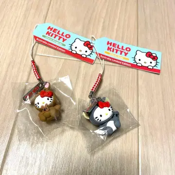 지역 한정 키티 스트랩 호주 코알라 캥거루 커플 세트