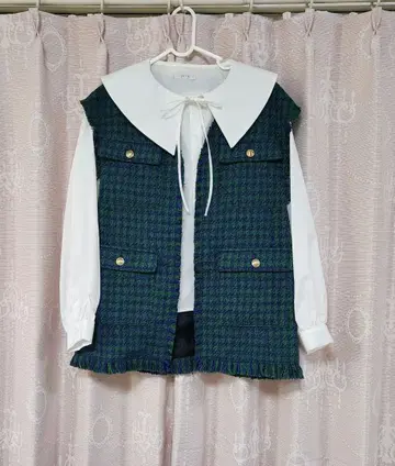 OPAQUE.CLIP 트위드 베스트