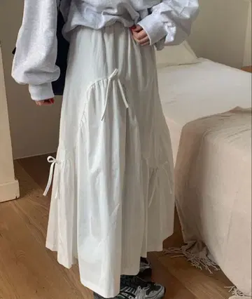 플레어 스커트 리본 롱 sona frenchaube