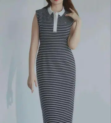 herlipto French Sleeve Polo Long Dress M