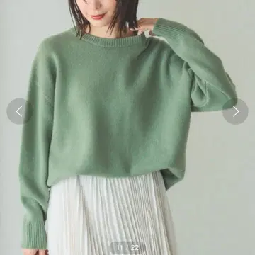 비밍 바이 빔즈 22AW 캐시미어 혼방 니트 크루넥 풀오버