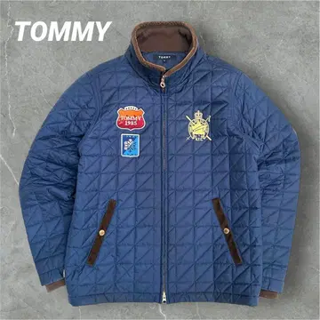 [ 굿 디자인 ] TOMMY 퀼팅 자켓 자수 네이비 L 새상품급