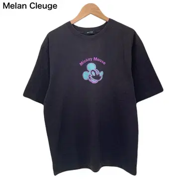 멜랑루즈 디즈니 미키 프린트 반팔 여성용 면 T셔츠
