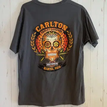 Harley-Davidson 스컬 디자인 T셔츠 M사이즈