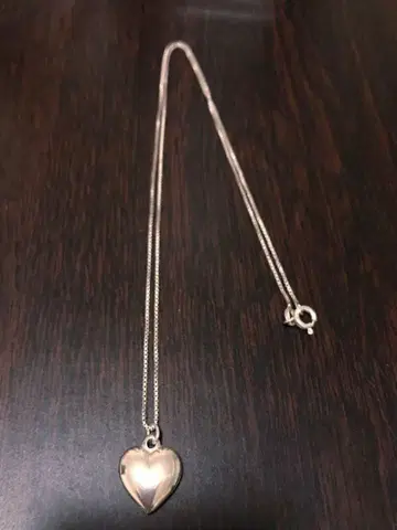 925 silver heart motif necklace