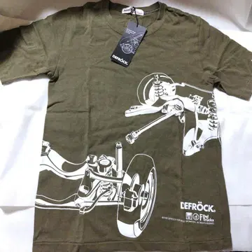 DEFROCK 자동차 패턴 반팔 T셔츠 카키