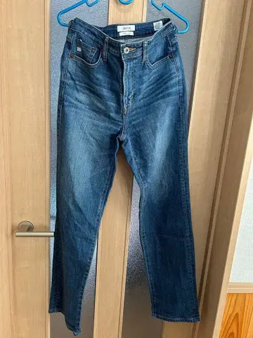 SOMETHING ELSA 스트레이트 데님 블루