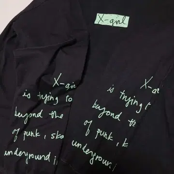 X-girl 블랙 긴팔 티셔츠