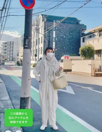 새상품급 black by moussy 올인원 실크 린넨 kanoco 착용