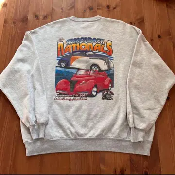 00s USA 러셀 저지즈 양면 프린트 맨투맨 그레이 XL