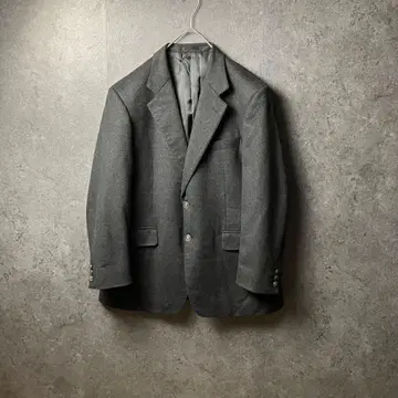 빈티지 캐시미어 100% 테일러드 자켓 블랙 오샤레 버튼 구제 의류