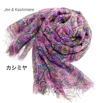 Jee & Kashmiere 페이즐리 패턴 캐시미어 스톨 얇은 소재 대형