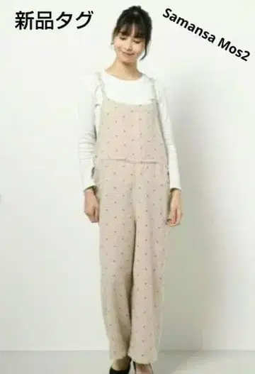 [ 새상품 택 ] Samansa Mos2 올인원 리본 살로펫 도트 무늬