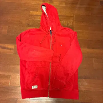 타미힐피거 풀 집업 후드티 빨간색