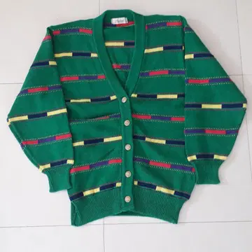 80s FIUME 레트로 니트 가디건 일본제