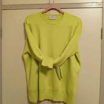 UNITED ARROWS 라임 그린 긴팔 니트 프리 사이즈