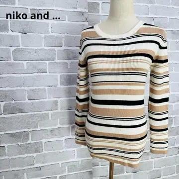 니코앤드 niko and - 리브 니트 보더 스웨터 긴팔 B036
