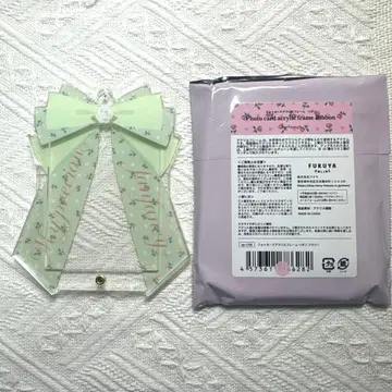 후쿠야 fukuya 포토 카드 아크릴 프레임 리본 그린 하라주쿠 한정판