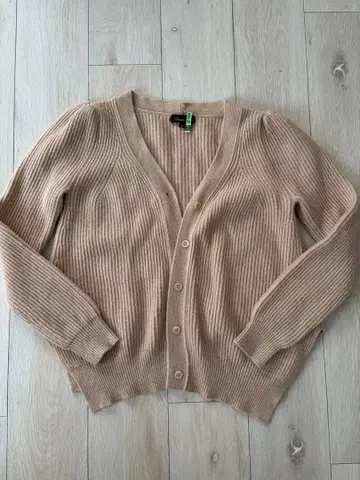 새상품급 Drawer 퍼프 슬리브 캐시미어 가디건