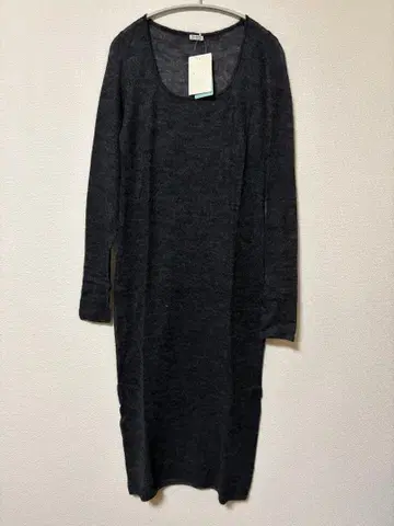 EDIT FOR LULU 시어 모헤어 스퀘어 넥 드레스