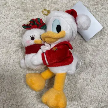 디즈니 스토어 도날드 봉제 인형 키링 키체인 크리스마스