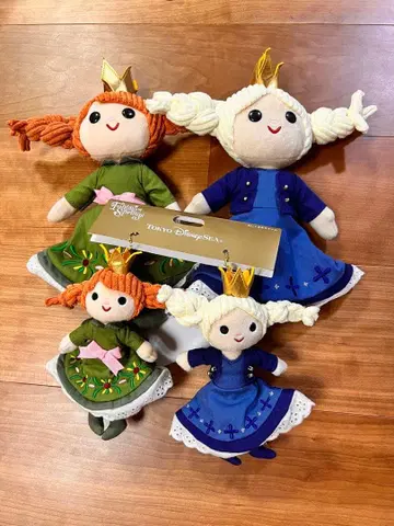 겨울왕국 엘사 안나 봉제 인형 참 세트 판타지 스프링스