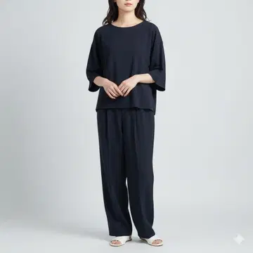 AP STUDIO 올인원 살로펫 여성용 네이비 무지