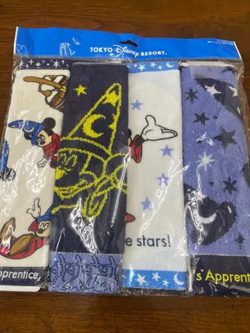 디즈니랜드 판타지아 손수건 타월 4장 세트 disney