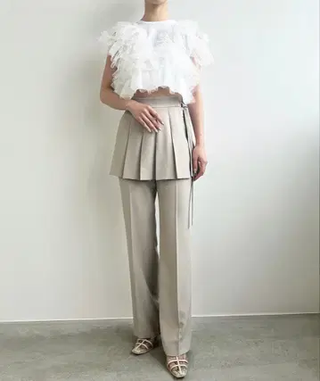 cocodeal 플리츠 레이어드 팬츠